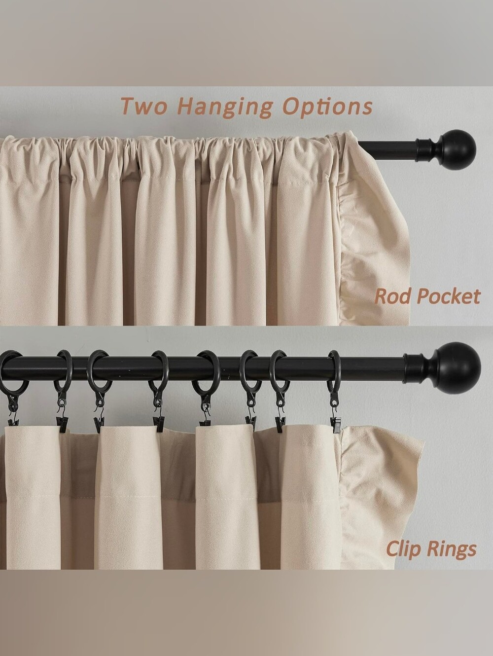 Soft Ruffle Curtain Panel - Cream - Picture 7 of 7
